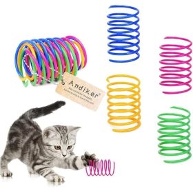 12-Piece Colorful Plastic Spring Toys For Indoor Cats And Kittens (Option: Multicolored)
