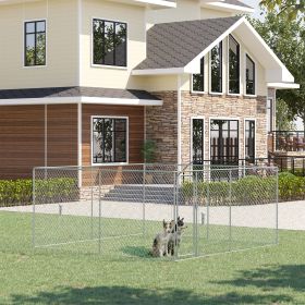 Outdoor Dog Kennel (Option: Silver-1810x390x165 mm)