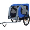 Large Folding Bike Trailer for Dogs – 120LB Capacity All-Terrain Pet Carrier, Durable Steel Frame for Cycling, Jogging, Camping & Outdoor Adventures