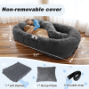 Human Dog Bed, 71"x45"x12" Size Fits You and Pets, Non-removeable Cover, Washable Faux Fur Dog Bed for People Doze Off, Napping Orthopedic Dog Bed